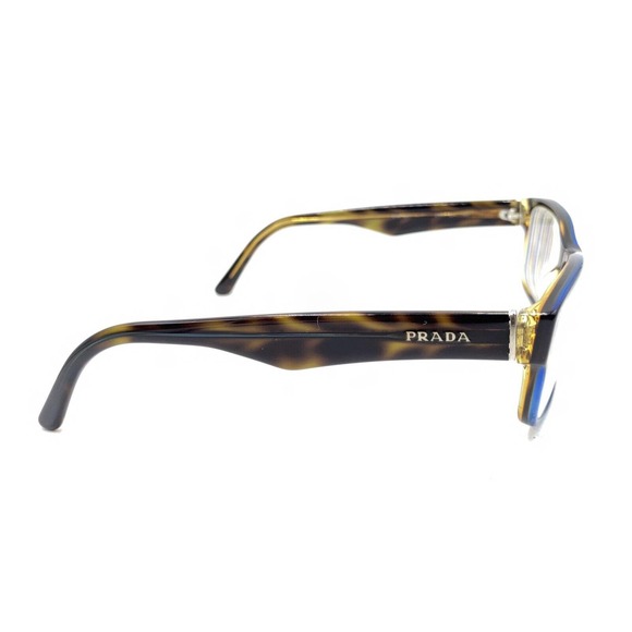 Prada VPR 16M ZXH-1O1 Blue Brown Tortoise Eyeglasses Frames 53-16 140 Italy - Picture 4 of 12